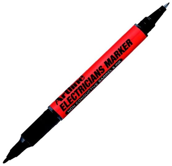 ปากกาเคมีช่างไฟฟ้า ARTLINE EKPR-ELFT 2 หัว 0.4-1.0 มม. สีดำ